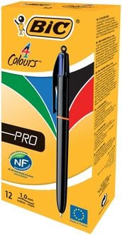 Produktbild: BIC Kugelschreiber 4 Colours PRO 0.4mm, 12er Set