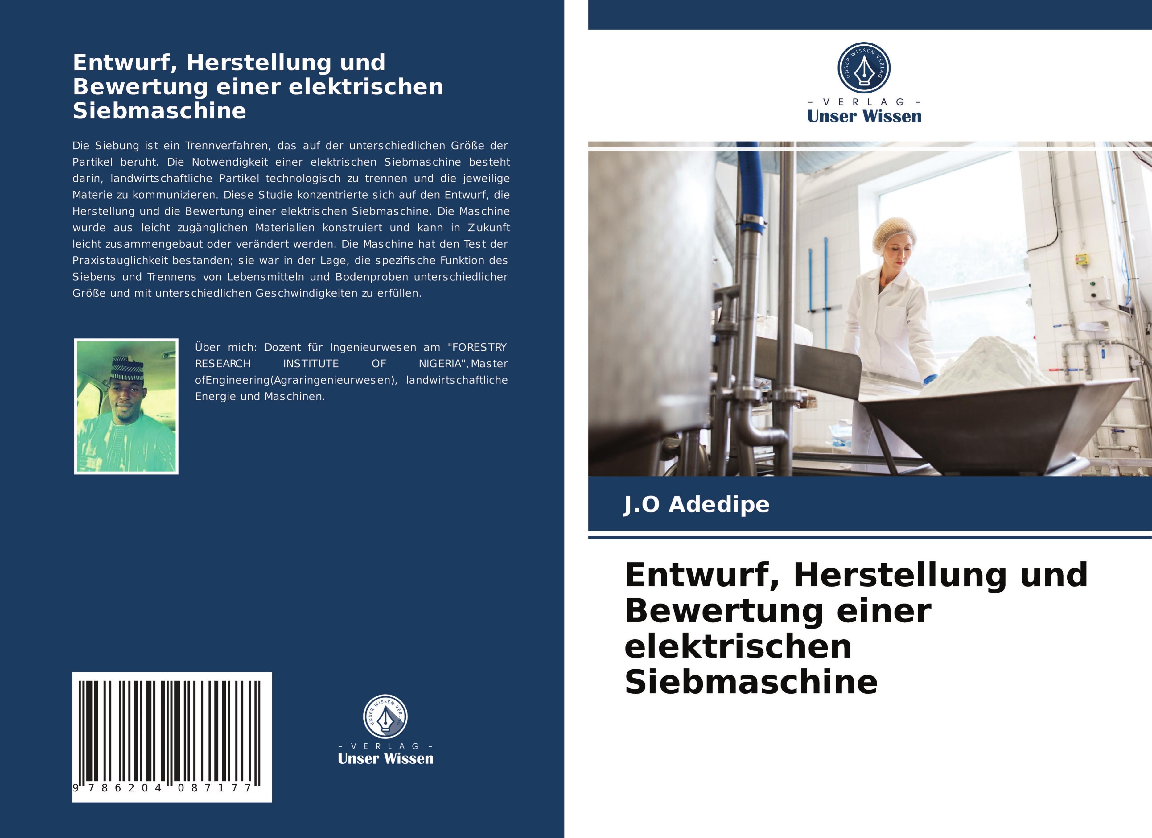 Produktbild: Entwurf, Herstellung und Bewertung einer elektrischen Siebmaschine