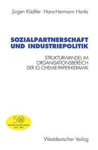 Produktbild: Sozialpartnerschaft und Industriepolitik