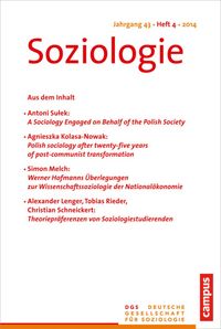 Produktbild: Soziologie 4.2014