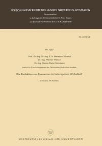 Produktbild: Die Reduktion von Eisenerzen im heterogenen Wirbelbett
