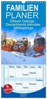 Produktbild: Familienplaner 2027 - Zittauer Gebirge - Deutschlands kleinstes Mittelgebirge mit 5 Spalten (Wandkalender, 21 x 45 cm) CALVENDO