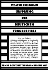 Produktbild: Ursprung des deutschen Trauerspiels