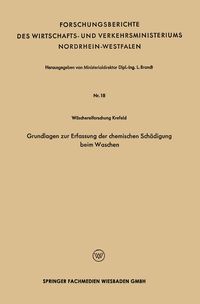 Produktbild: Grundlagen zur Erfassung der chemischen Sch&auml;digung beim Waschen