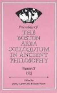 Produktbild: Proceedings of the Boston Area Colloquium in Ancient Philosophy