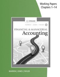 Produktbild: Working Papers, Chapters 1-14 for Warren/Jones/Tayler's Financial & Managerial Accounting