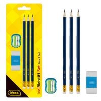 Produktbild: Idena Bleistift Set 5 Teile mit Anspitzer und Radierer