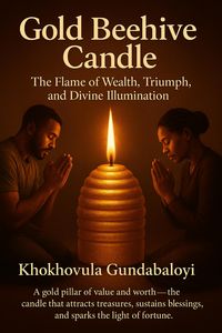 Produktbild: Gold Beehive Candle : The Flame of Wealth, Triumph, and Divine Illumination