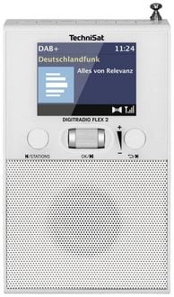Produktbild: TechniSat DIGITRADIO FLEX 2 Steckdosenradio DAB+, UKW Bluetooth&reg; Inkl. Lautsprecherbox, Weckfunktion Wei&szlig;