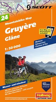 Produktbild: Hallwag Mountainbike-Karte 24 Gruy&egrave;re 1:50.000