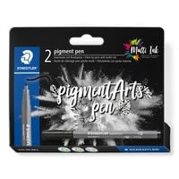 Produktbild: STAEDTLER Fasermaler pigment pen mit Rundspitze, intensiv schwarz 2er Set