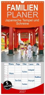 Produktbild: Familienplaner 2027 - Japanische Tempel und Schreine mit 5 Spalten (Wandkalender, 21 x 45 cm) CALVENDO