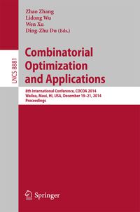 Produktbild: Combinatorial Optimization and Applications