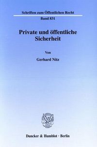 Produktbild: Private und &ouml;ffentliche Sicherheit.