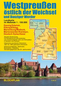 Produktbild: Landkarte Westpreu&szlig;en &ouml;stlich der Weichsel und Danziger Werder
