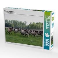Produktbild: CALVENDO Puzzle D&uuml;lmener Wildpferde | 1000 Teile Lege-Gr&ouml;&szlig;e 64x48cm Foto-Puzzle f&uuml;r gl&uuml;ckliche Stunden