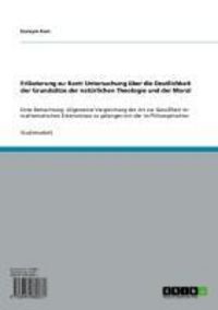 Produktbild: Erl&auml;uterung zu Kant: Untersuchung &uuml;ber die Deutlichkeit der Grunds&auml;tze der nat&uuml;rlichen Theologie und der Moral