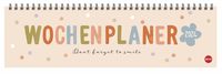 Design Wochenquerplaner 2024. Wochenkalender in frischen Farben zur Übersicht bei der Planung aller wichtigen Termine. Tischkalender für Büro und z