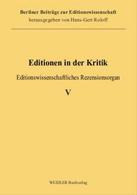 Produktbild: Editionen in der Kritik 5