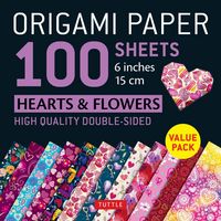 Produktbild: Origami Paper 100 sheets Hearts & Flowers 6" (15 cm)