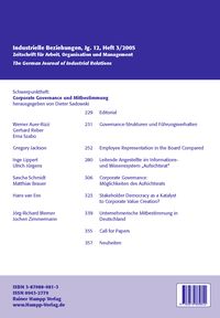 Produktbild: Corporate Governance und Mitbestimmung