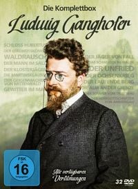 Produktbild: Ludwig Ganghofer Komplettbox (u.a. Schloss Hubertus / Der J&auml;ger von Fall / Das Schweigen im Walde / Der Edelwei&szlig;k&ouml;nig / Waldrausch / Gewitter im Mai / Der Ochsenkrieg / Der Mann im Salz) [32 DVDs]