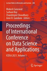 Produktbild: Proceedings of International Conference on Data Science and Applications