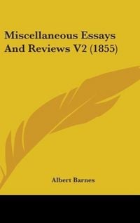Produktbild: Miscellaneous Essays And Reviews V2 (1855)