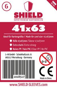 Produktbild: Shield 6 - 100 Super Premium Kartenh&uuml;llen f&uuml;r Kartengr&ouml;&szlig;e 41 x 63 mm