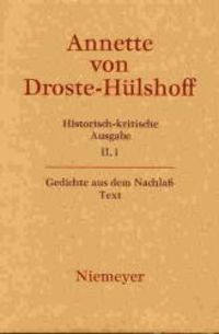 Bild vom Artikel Annette von Droste-Hülshoff: Historisch-kritische Ausgabe. Werke. Briefwechsel. Werke / Text vom Autor Annette von Droste-Hülshoff