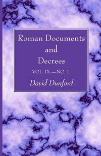 Produktbild: Roman Documents and Decrees, Volume IX - No. 1
