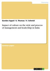 Produktbild: Impact of culture on the style and process of management and leadership in India