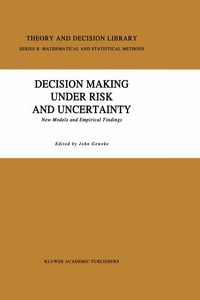 Produktbild: Decision Making Under Risk and Uncertainty