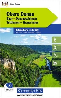 Produktbild: K&uuml;mmerly+Frey Outdoorkarte Deutschland 53 Obere Donau 1:35.000