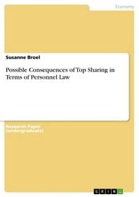 Produktbild: Possible Consequences of Top Sharing in Terms of Personnel Law