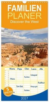 Produktbild: Familienplaner 2027 - Discover the West mit 5 Spalten (Wandkalender, 21 x 45 cm) CALVENDO