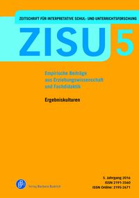 Produktbild: ZISU &ndash; Zeitschrift f&uuml;r interpretative Schul- und Unterrichtsforschung