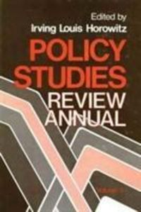 Produktbild: Policy Studies: Review Annual