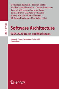 Produktbild: Software Architecture. ECSA 2025 Tracks and Workshops