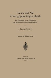 Produktbild: Raum und Zeit in der gegenw&auml;rtigen Physik