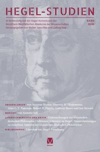 Produktbild: Hegel-Studien Band 39/40