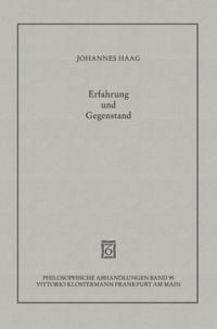 Produktbild: Erfahrung und Gegenstand