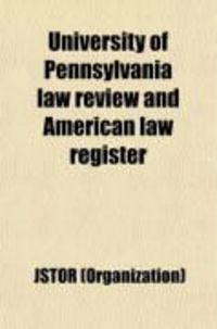 Produktbild: University of Pennsylvania Law Review and American Law Register (Volume 58)