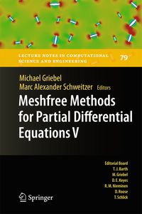 Produktbild: Meshfree Methods for Partial Differential Equations V