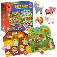 Produktbild: Lernspiel Roter K&auml;fer Busy Book mit Klettverschluss Tiere auf dem Bauernhof RK1170-02