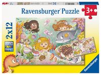 Bild vom Artikel Ravensburger 05663 - Kleine Feen und Meerjungfrauen, Kinderpuzzle mit Mini-Poster, 2x12 Teile vom Autor 