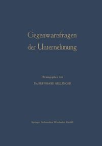 Produktbild: Gegenwartsfragen der Unternehmung