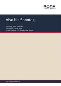 Produktbild: Also bis Sonntag