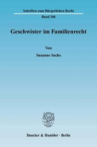 Produktbild: Geschwister im Familienrecht.