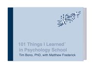 Produktbild: 101 Things I Learned in Psychology School